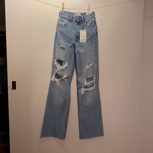 NWT Zara high rise wide leg denim jeans - Size 2